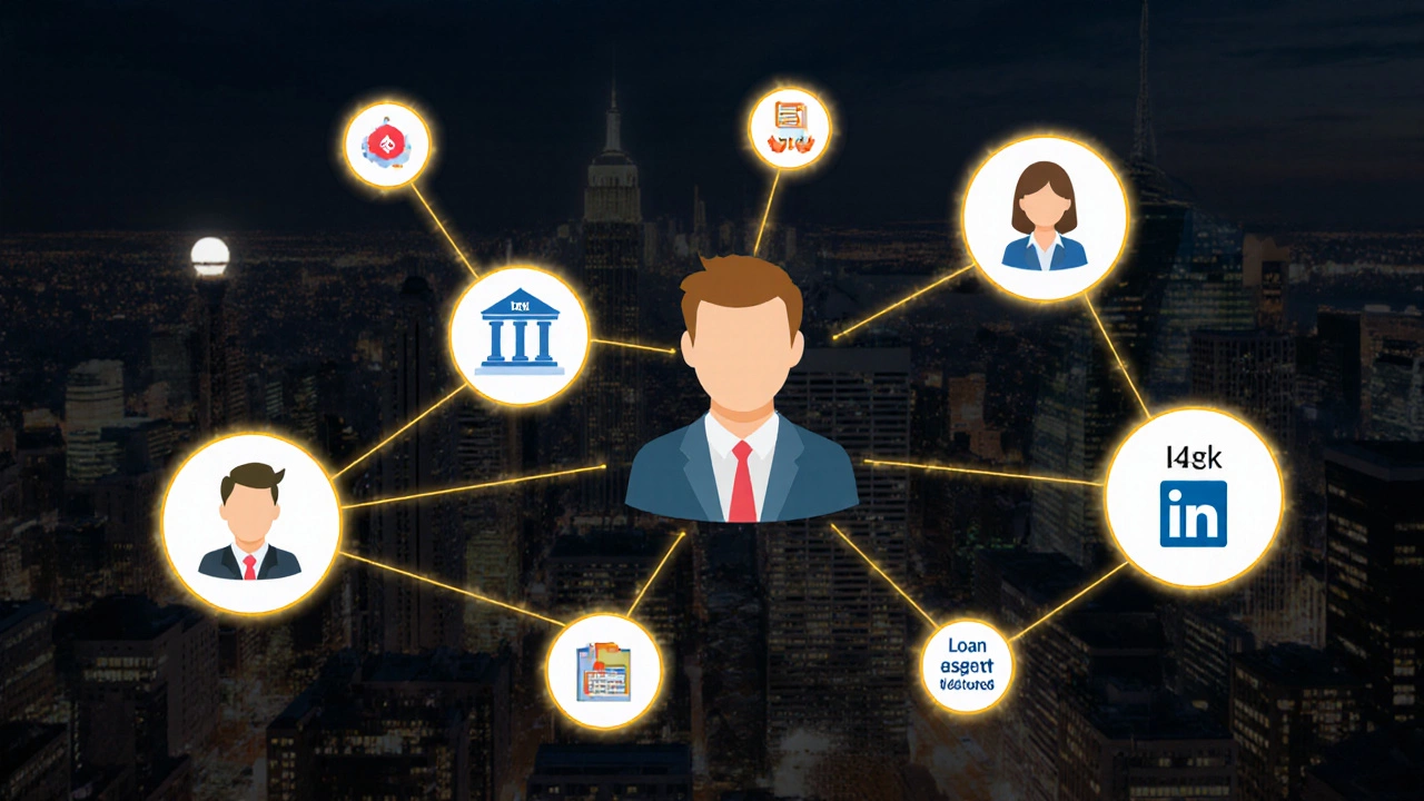 Network of professional connections linking a realtor to lenders, advisors, and investors.