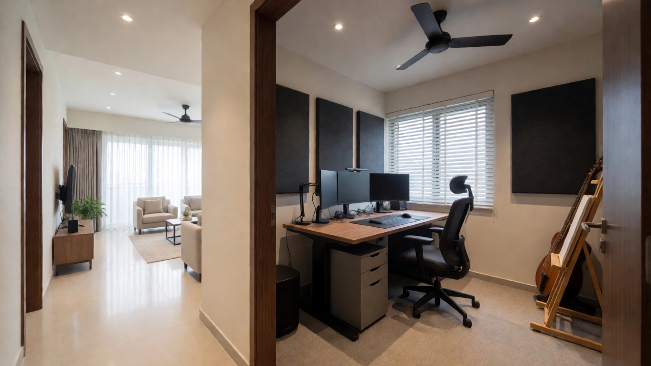 Spacious 2BHK with second room converted to home office